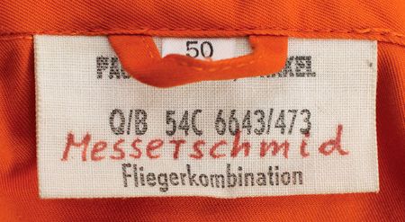 Lot #4388 Ernst Messerschmid's Zero-Gravity Flown Training Suit - Image 5