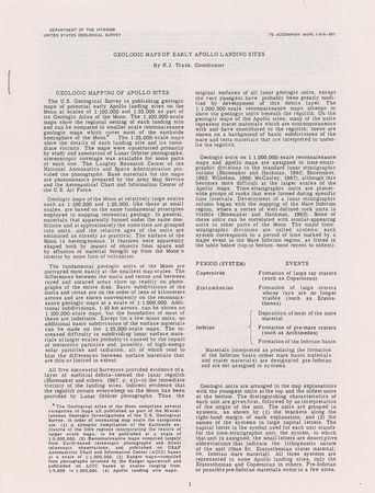 Lot #4191  Apollo 11 Geologic Map of Lunar Landing Site - Image 2