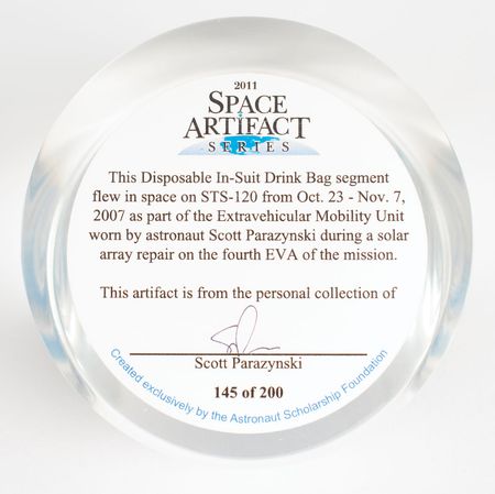 Lot #4451  STS-120 Flown Drink Bag Segment - Image 2