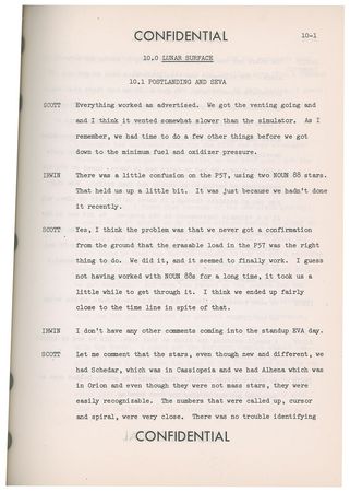 Lot #4284  Apollo 15 Group of (3) Technical Crew Debriefings - Image 1