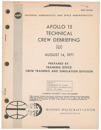 Lot #4284  Apollo 15 Group of (3) Technical Crew Debriefings - Image 5