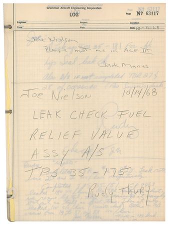 Lot #4167  Apollo 11 Grumman Lunar Module Logbook - Image 4