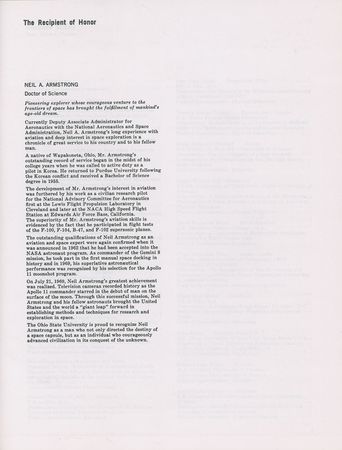 Lot #4176 Neil Armstrong Signed Program - Image 2