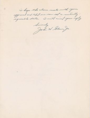 Lot #4012 John Glenn Autograph Letter Signed - Image 2