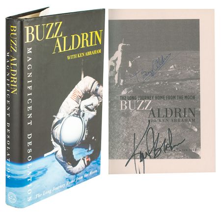 Lot #4180 Buzz Aldrin Signed Book - Image 1