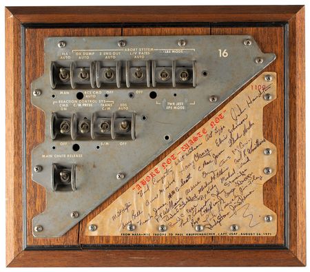 Lot #4077  Apollo Engineering Team Multi-Signed Control Panel - Image 1