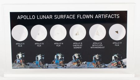 Lot #4110  Apollo Lunar Surface Flown Artifact Display [Attested to as Flown by Florian Noller] - Image 1