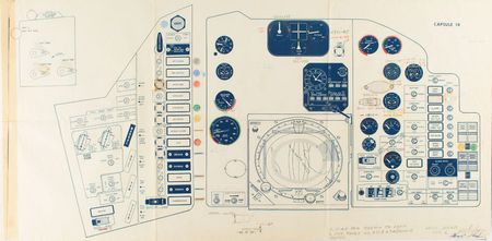 Lot #4008  Mercury Capsule 18 Draft Schematic Attested to by Farthest Reaches as Scott Carpenter Owned - Image 1