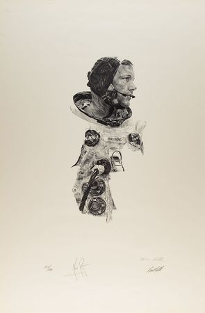 Lot #4172 Neil Armstrong Signed Lithograph - Image 1