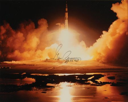 Lot #4334 Gene Cernan Signed Photograph - Image 1