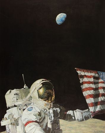 Lot #4232 Alan Bean Signed Print - Image 1