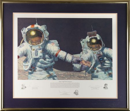 Lot #4359  Moonwalkers: Bean, Cernan, and Schmitt Signed Print - Image 2