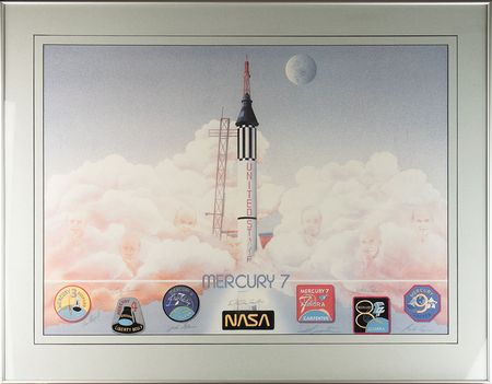 Lot #4029  Mercury Astronauts Signed Print