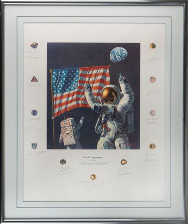 Lot #4340  Apollo Astronauts Signed Print - Image 2