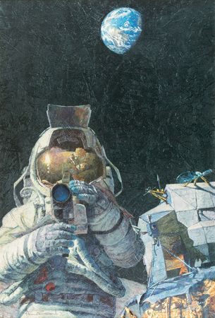 Lot #4230 Alan Bean Signed Print - Image 1