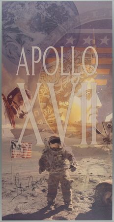 Lot #4337 Gene Cernan Signed Poster - Image 1