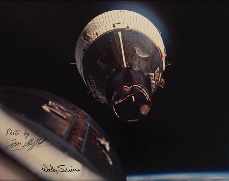 Lot #4069 Tom Stafford and Wally Schirra Signed Photograph - Image 1