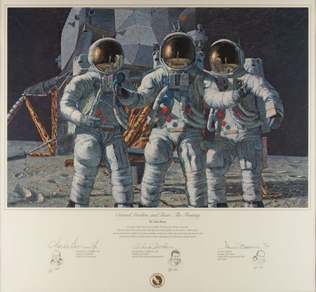 Lot #4222  Apollo 12 Signed Print - Image 1
