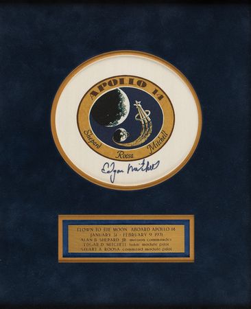 Lot #4255 Edgar Mitchell's Apollo 14 Flown Beta Patch - Image 1