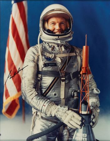Lot #4024 Gordon Cooper Signed Photograph - Image 1