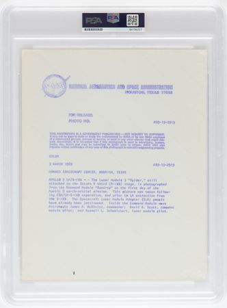 Lot #4144  Apollo 9 Original 'Type 1' Photograph - Image 2