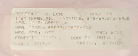 Lot #4414  Flown Arriflex Film Magazine - Image 8