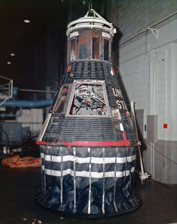 Lot #4002  Mercury-Atlas 8 Sigma 7 Flown Shingle Painted by Cece Bibby - Image 16