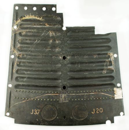 Lot #4003  Mercury-Atlas 7 Aurora 7 Flown Shingle Painted by Cece Bibby - Image 1