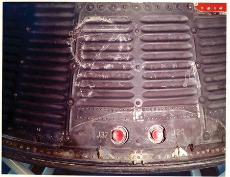 Lot #4003  Mercury-Atlas 7 Aurora 7 Flown Shingle Painted by Cece Bibby - Image 14