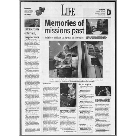 Lot #4003  Mercury-Atlas 7 Aurora 7 Flown Shingle Painted by Cece Bibby - Image 19