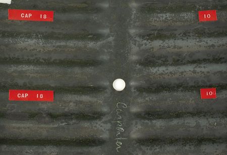 Lot #4003  Mercury-Atlas 7 Aurora 7 Flown Shingle Painted by Cece Bibby - Image 9