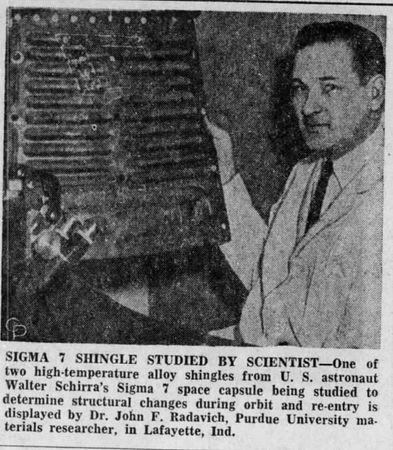 Lot #4004  Mercury-Atlas 8 Sigma 7 Presumably Flown Shingle - Image 5