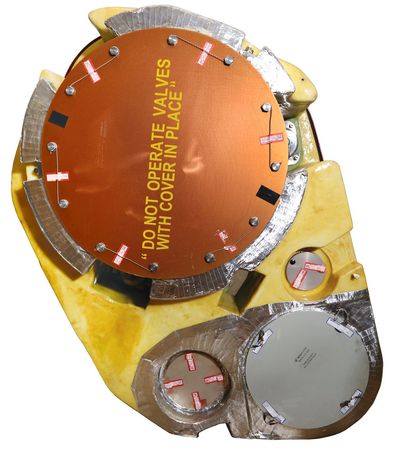 Lot #4419  Space Shuttle Orbiter to External Tank Umbilical Plate Set - Image 1