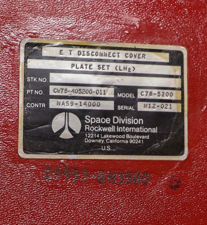Lot #4419  Space Shuttle Orbiter to External Tank Umbilical Plate Set - Image 5