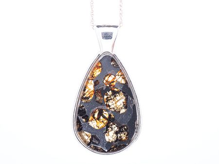 Lot #4587  Pallasite Meteorite Pendant - Image 1