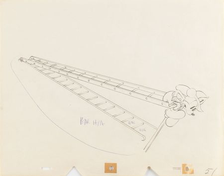 Lot #622 Mickey Mouse production drawing from Mickey's Fire Brigade Production Drawing - Image 1