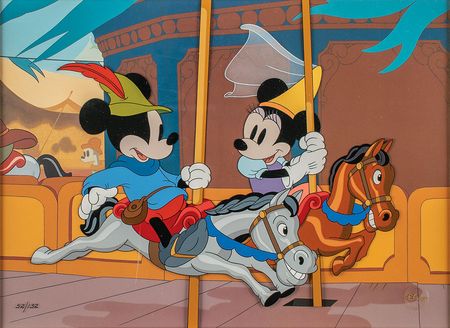 Lot #720 Mickey and Minnie Mouse limited edition cel from Brave Little Tailor Limited Edition Cel - Image 1