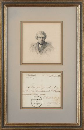 Lot #897 Luigi Cherubini Signed Letter - Image 1