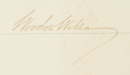 Lot #174 Woodrow Wilson Signed Document - Image 3