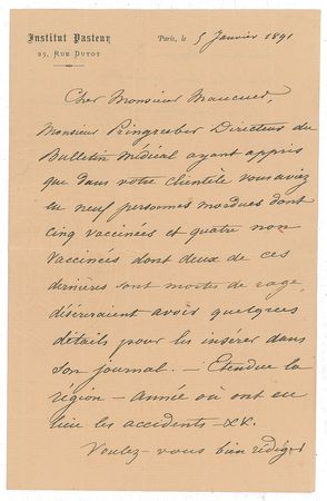 Lot #188 Louis Pasteur: 