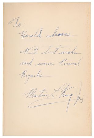 Lot #180 Martin Luther King, Jr: Signed advance review edition of Stride Toward Freedom—Dr. King's first book - Image 2