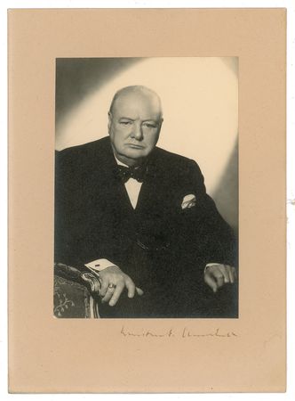 Lot #193 Winston Churchill Signed Photograph - Image 1