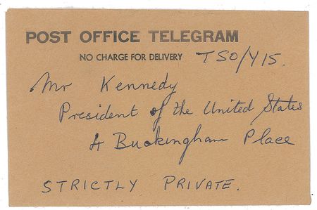Lot #126 John F. Kennedy Telegram Telegram - Image 3