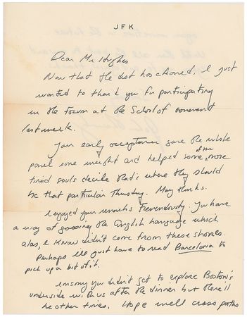 Lot #278 John F. Kennedy, Jr Autograph Letter Signed Handwritten Letter Signed - Image 1