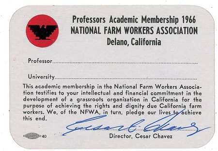 Lot #236 Cesar Chavez Membership Card - Image 1