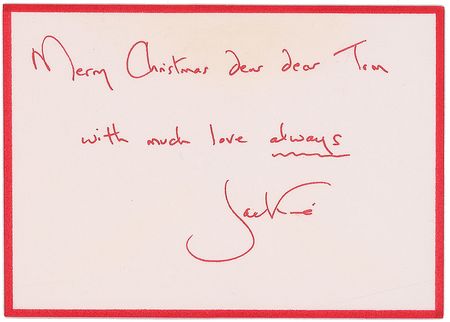 Lot #78 Jacqueline Kennedy Signed Note - Image 1