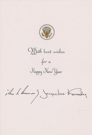 Lot #89 John and Jacqueline Kennedy 1963 Christmas Card Christmas Card - Image 2