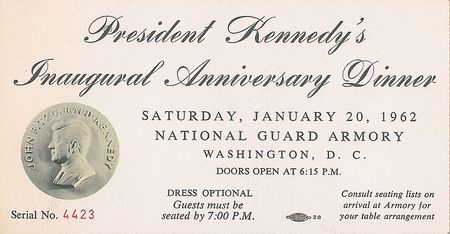 Lot #105 John F. Kennedy Inauguration Program and Ticket Group Lot - Image 2