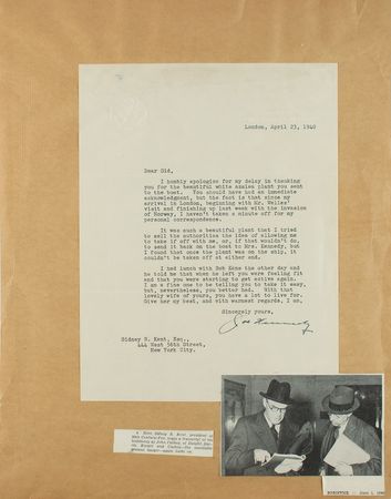 Lot #275 Joseph P. Kennedy Typed Letter Signed Typed Letter Signed - Image 1