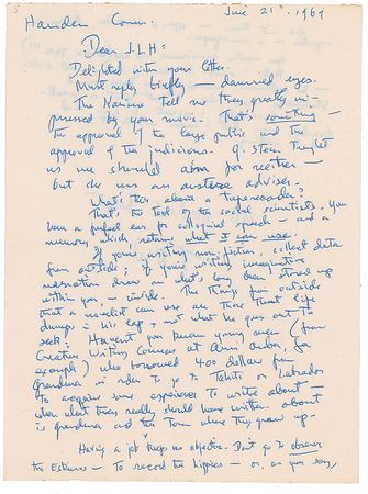 Lot #871 Thornton Wilder Handwritten Letter Signed - Image 1